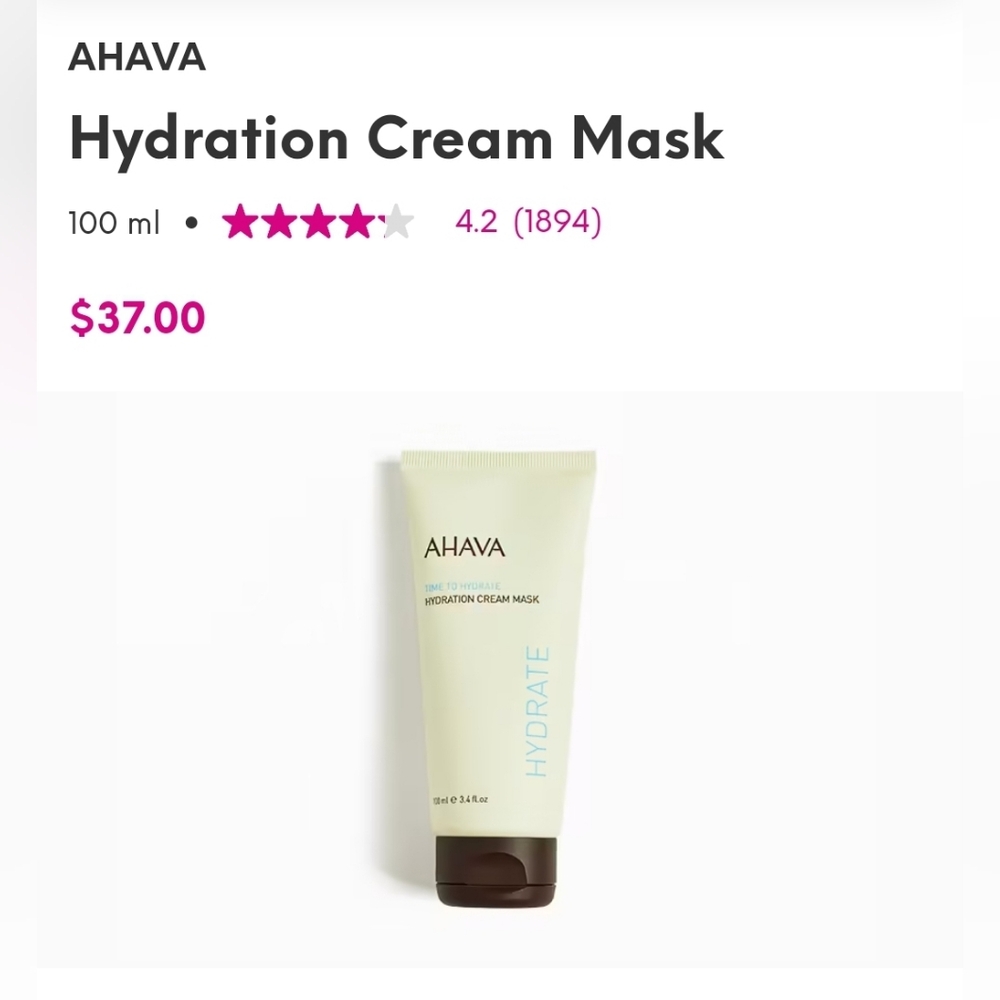 Ahava hydration mask